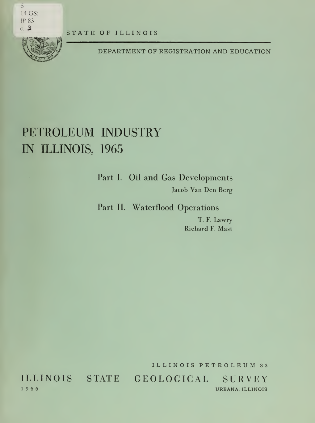 Petroleum Industry in Illinois, 1965