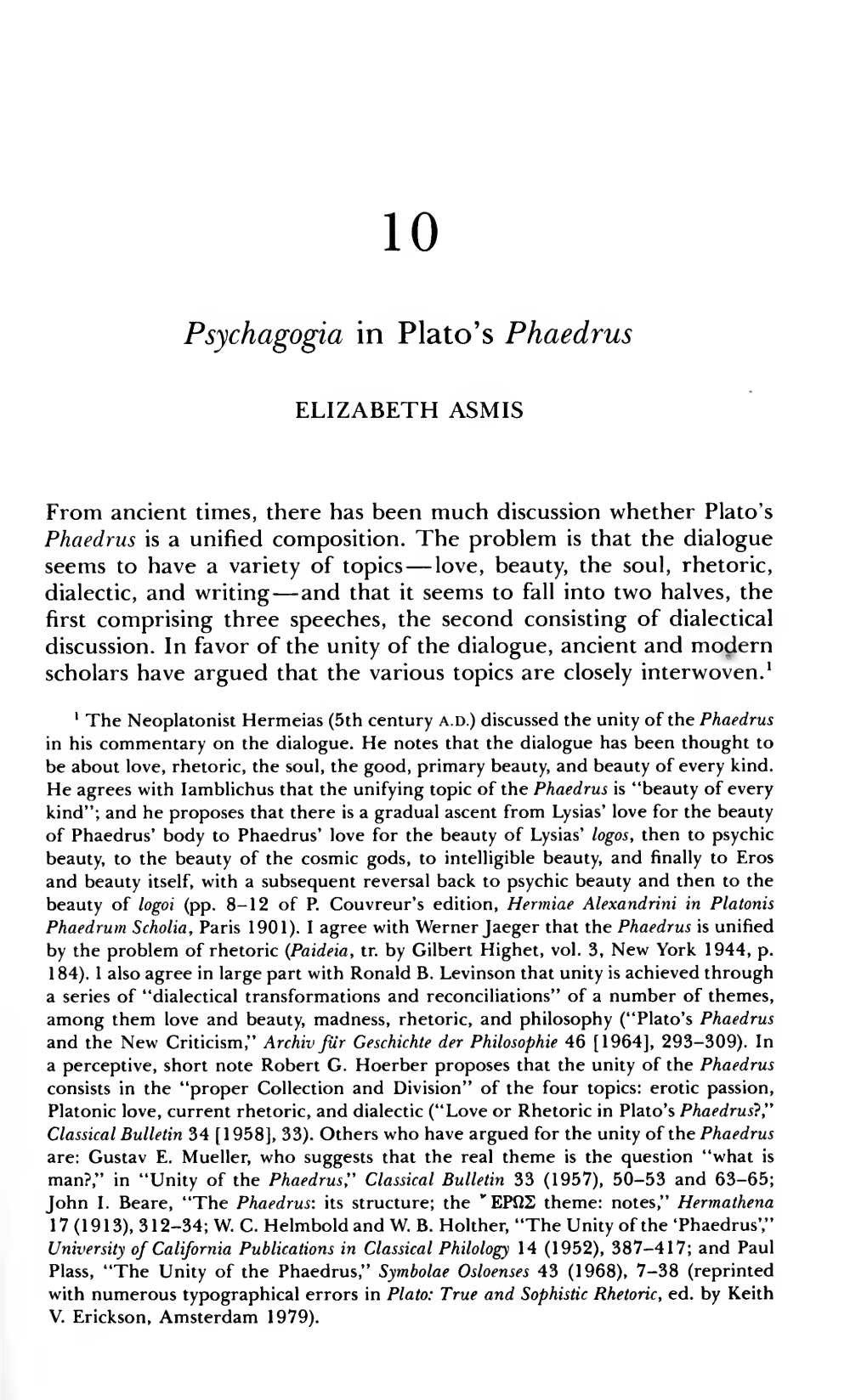 Psychagogia in Plato's Phaedrus