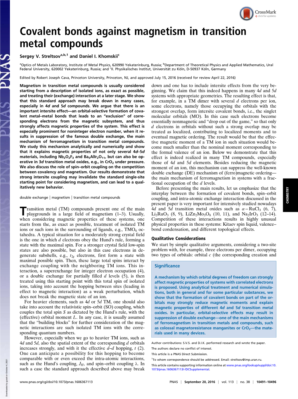 Covalent Bonds Against Magnetism in Transition Metal Compounds