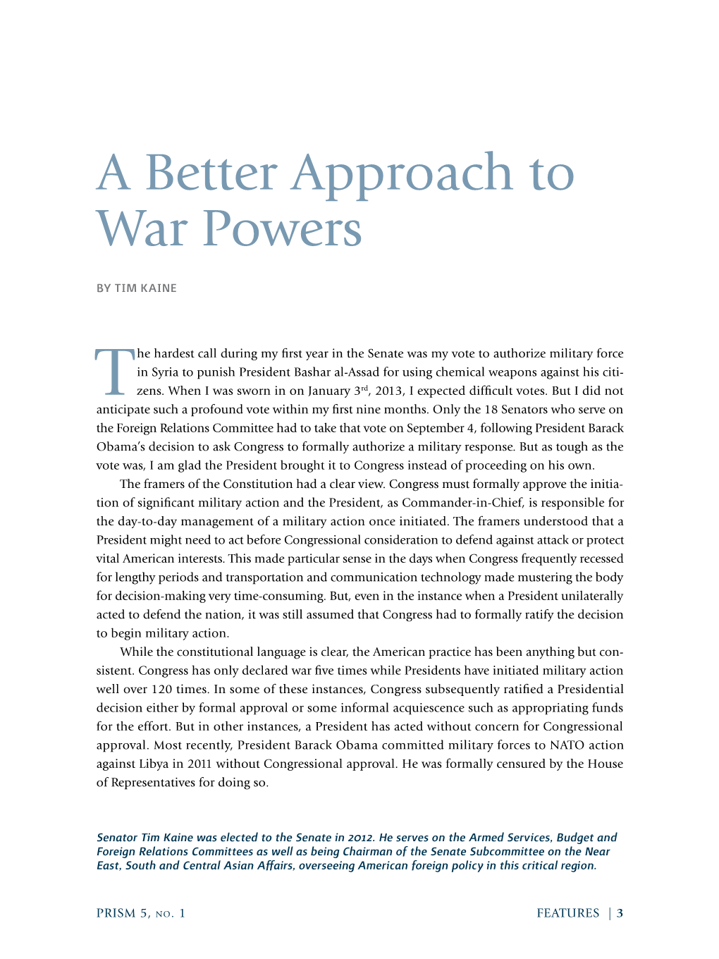 A Better Approach to War Powers