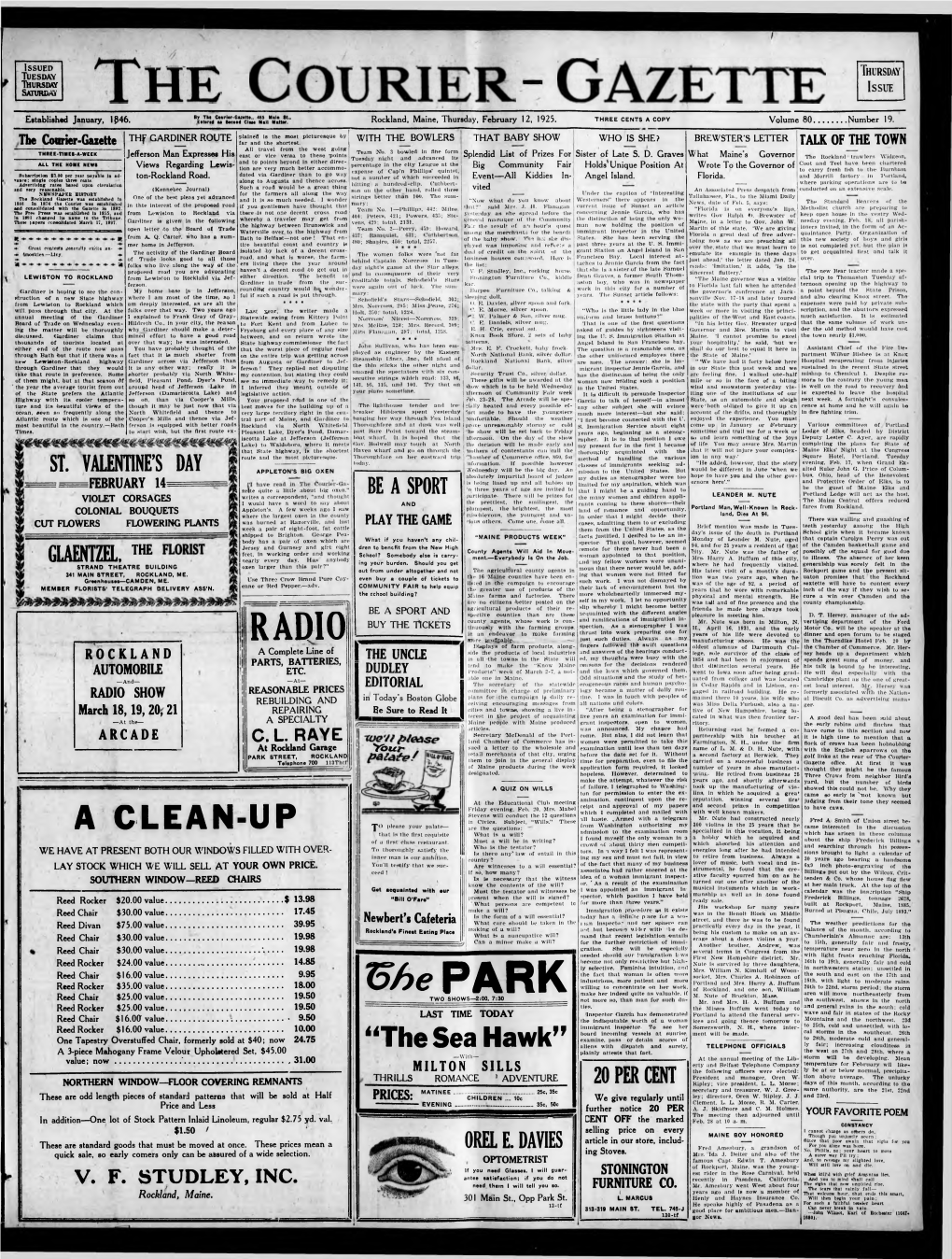 Courier Gazette : February 12, 1925