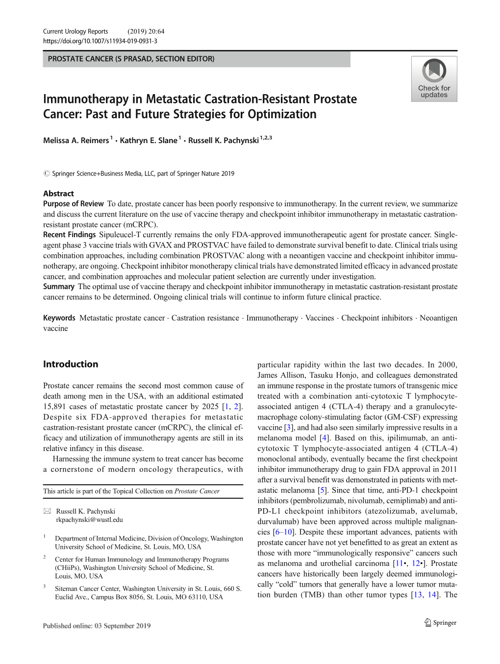 Immunotherapy in Metastatic Castration-Resistant Prostate Cancer: Past and Future Strategies for Optimization