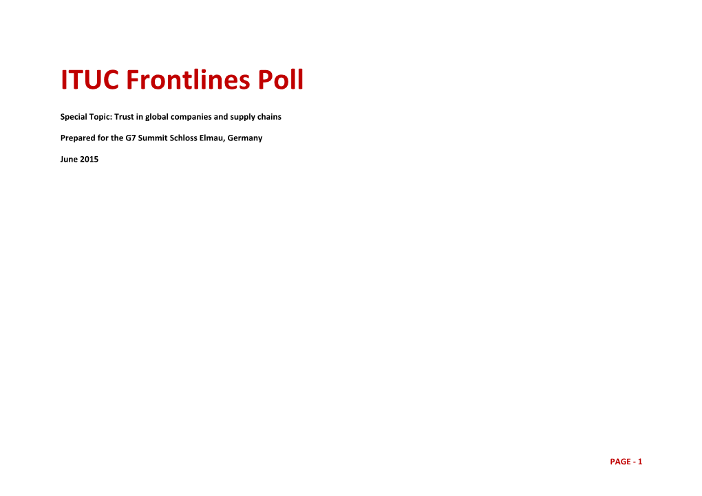ITUC Frontlines Poll