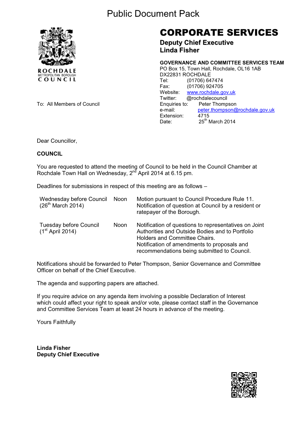 (Public Pack)Agenda Document for Council, 02/04/2014 18:15