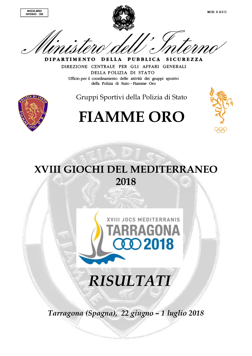 Fiamme Oro Risultati