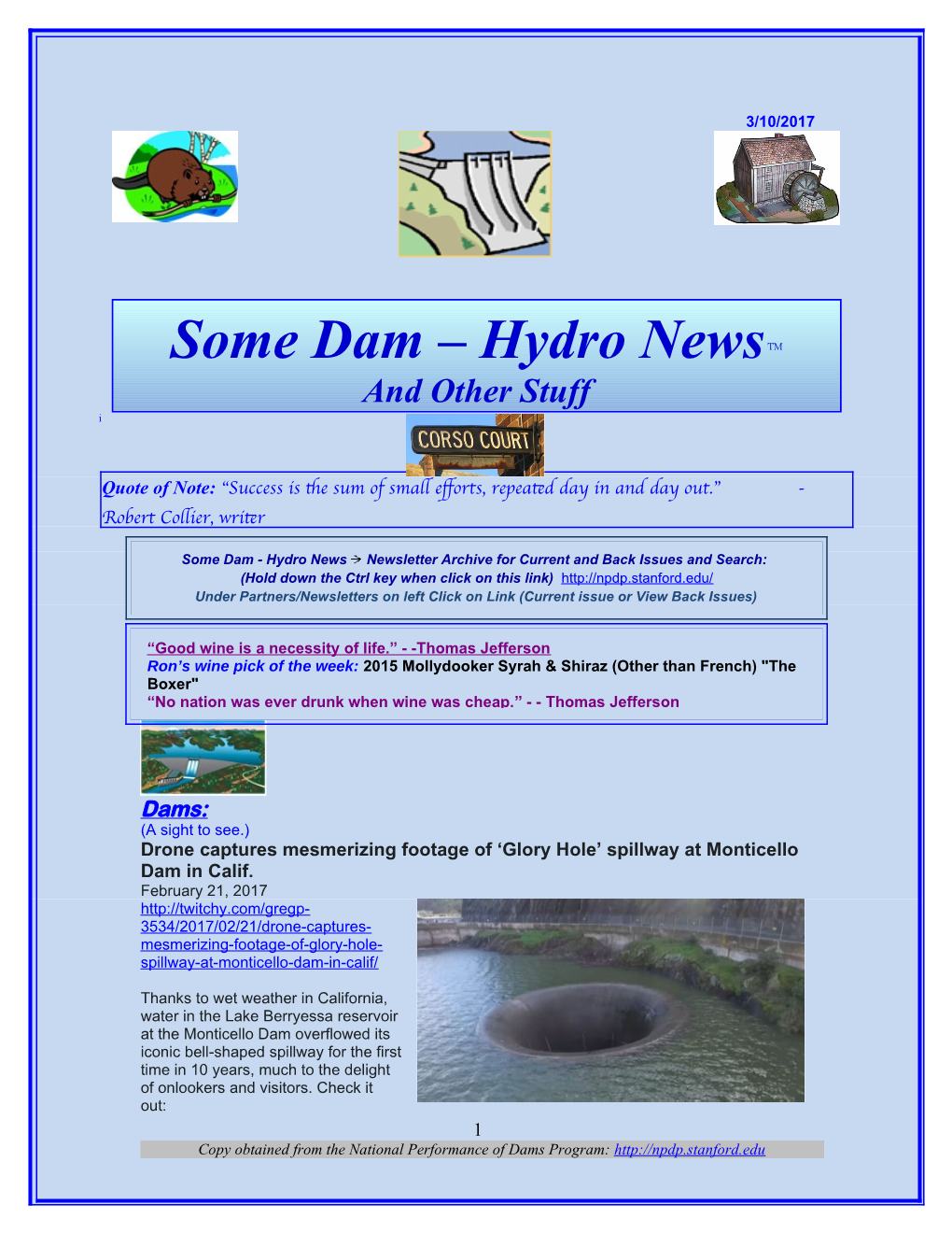 Some Dam – Hydro Newstm