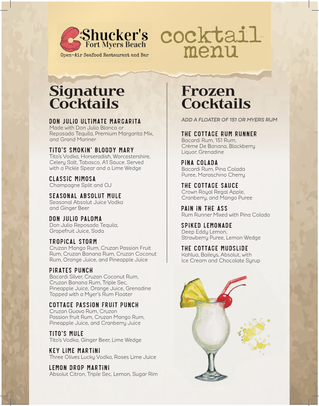 Cocktail Menu