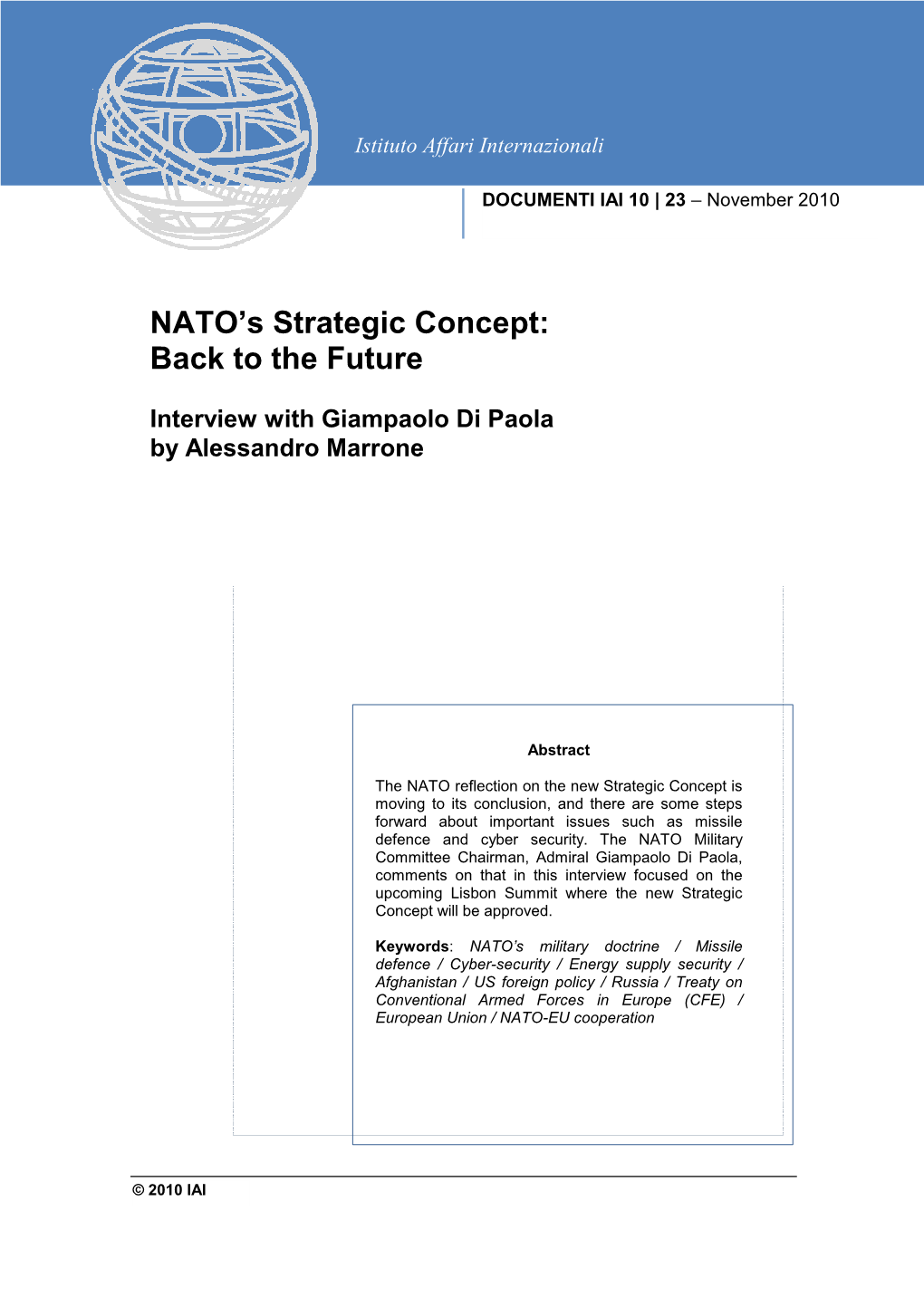 NATO's Strategic Concept