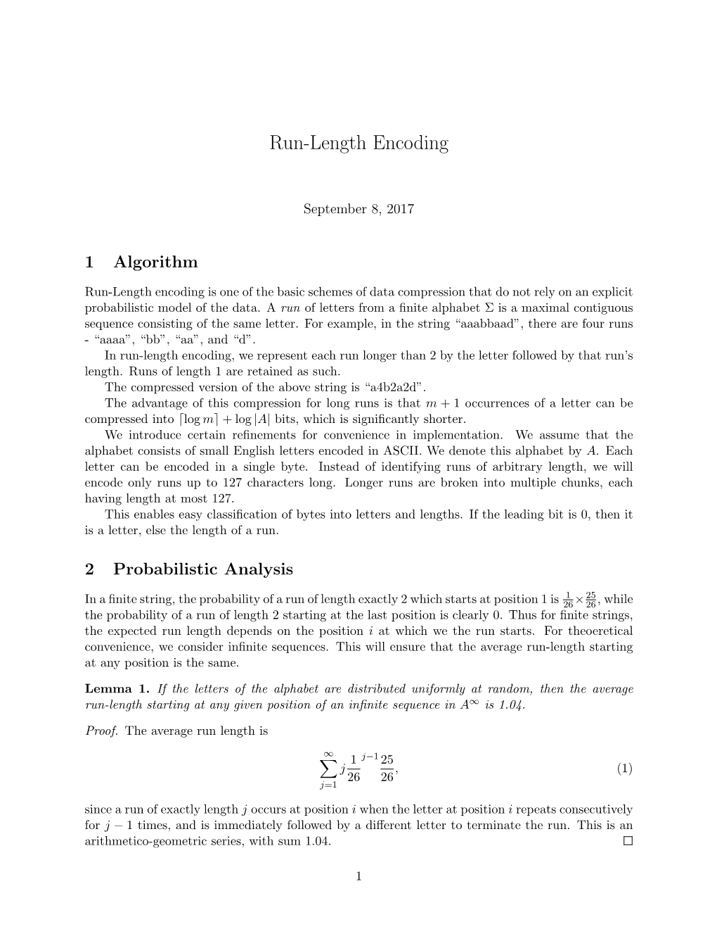 Run-Length Encoding