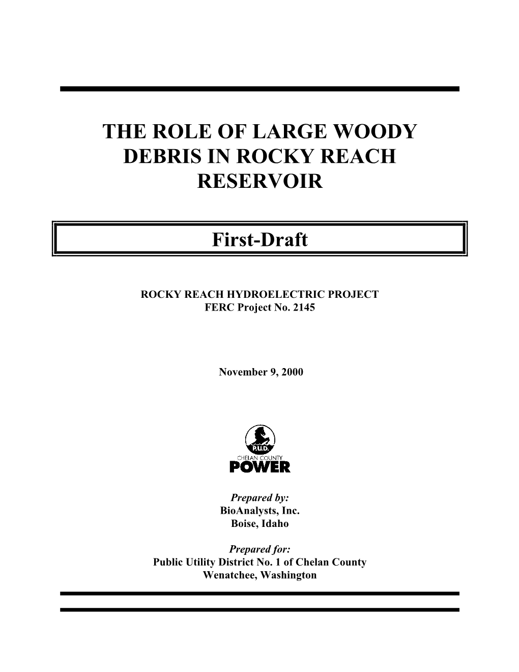 The Role of Large Woody Debris in Rocky Reach Reservoir