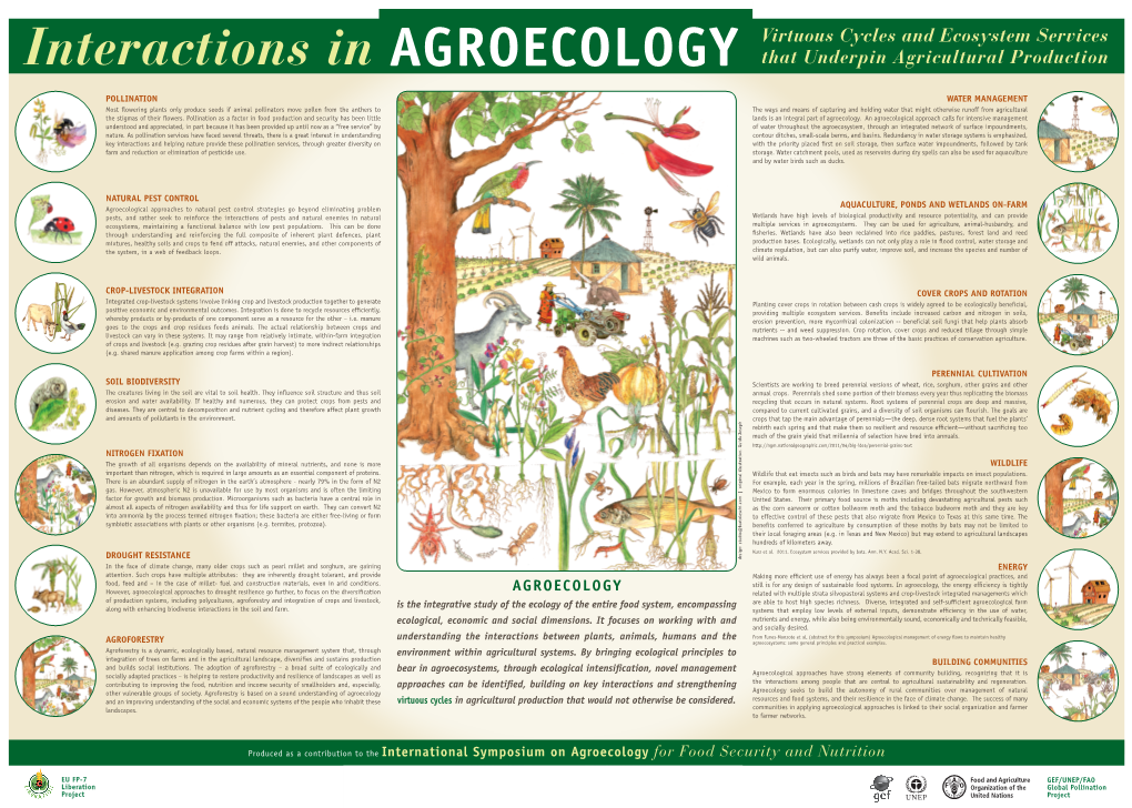 Interactions in Agroecology Virtuous Cycles and Ecosystem Services That