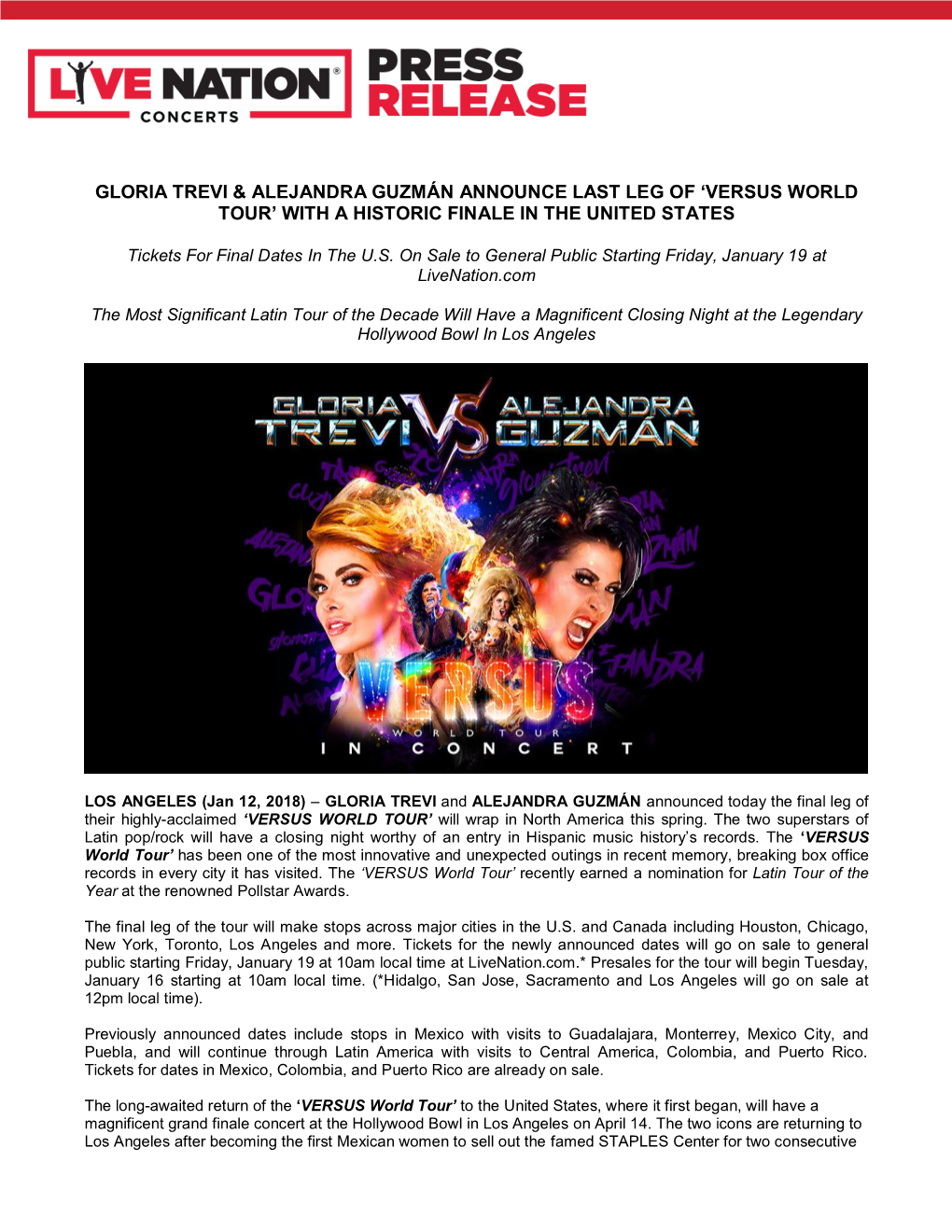 Gloria Trevi & Alejandra Guzmán Announce Last Leg