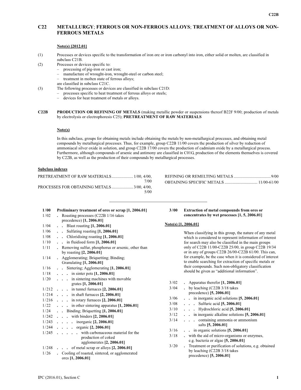 C22 Metallurgy; Ferrous Or Non-Ferrous Alloys; Treatment of Alloys Or Non- Ferrous Metals