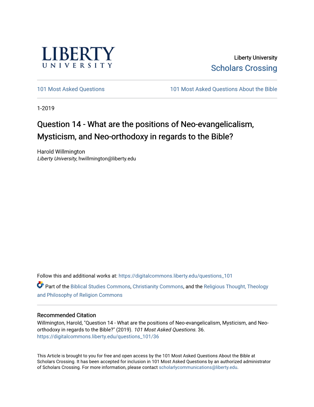 Question 14 - What Are the Positions of Neo-Evangelicalism, Mysticism, and Neo-Orthodoxy in Regards to the Bible?