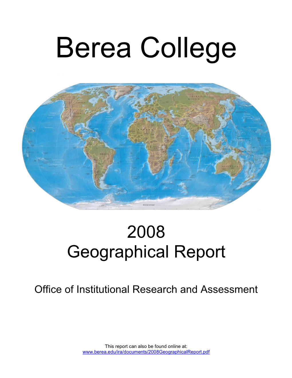 2008 Geographic Report