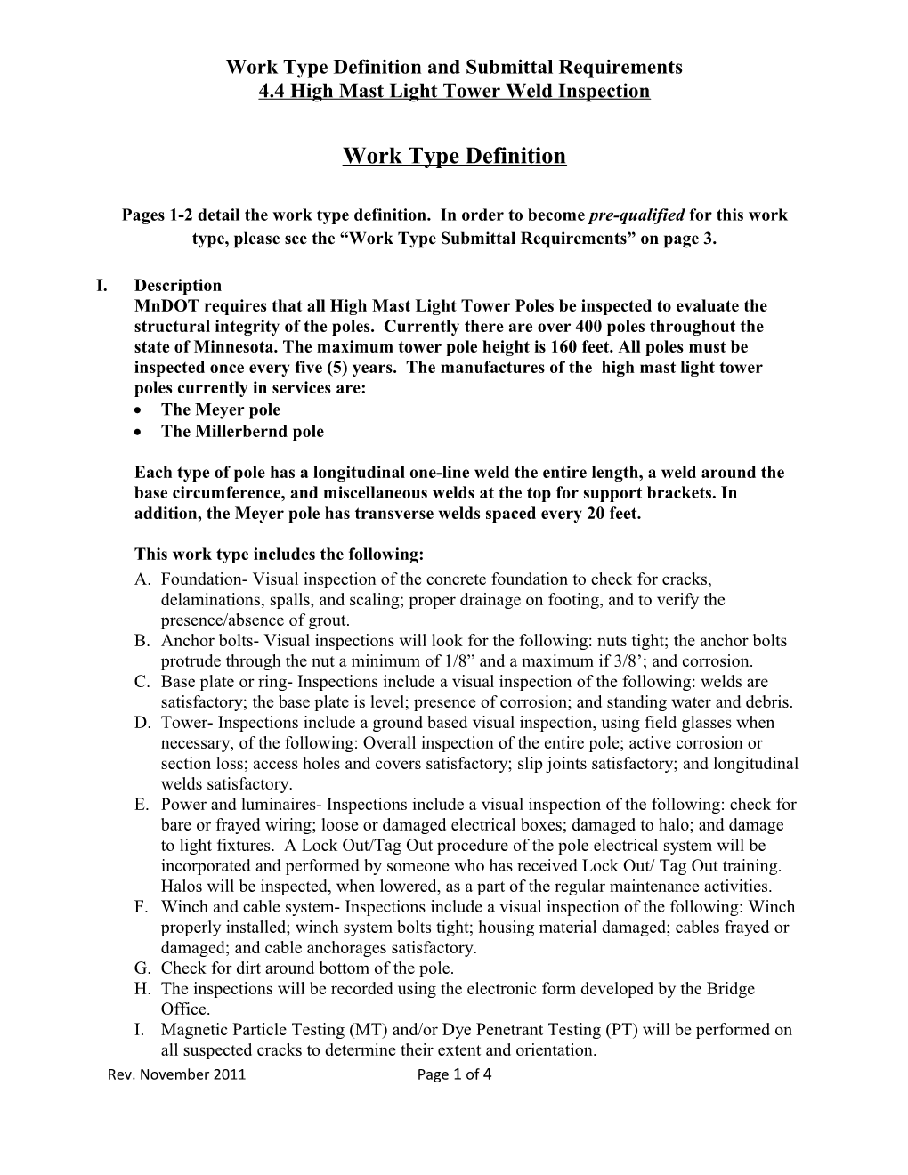 Work Type Definition and Submittal Requirements s3