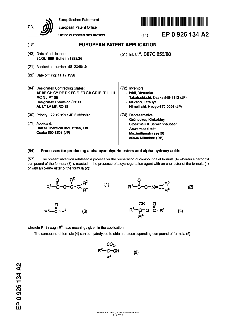 Processes for Producing Alpha-Cyanohydrin Esters and Alpha-Hydroxy Acids