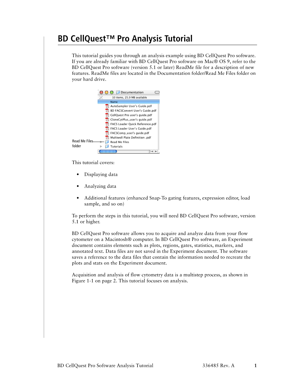 BD Cellquest™ Pro Analysis Tutorial