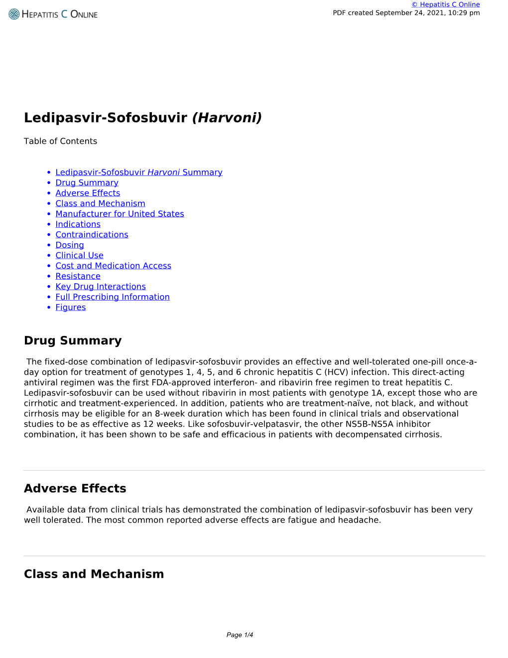 Ledipasvir-Sofosbuvir (Harvoni)