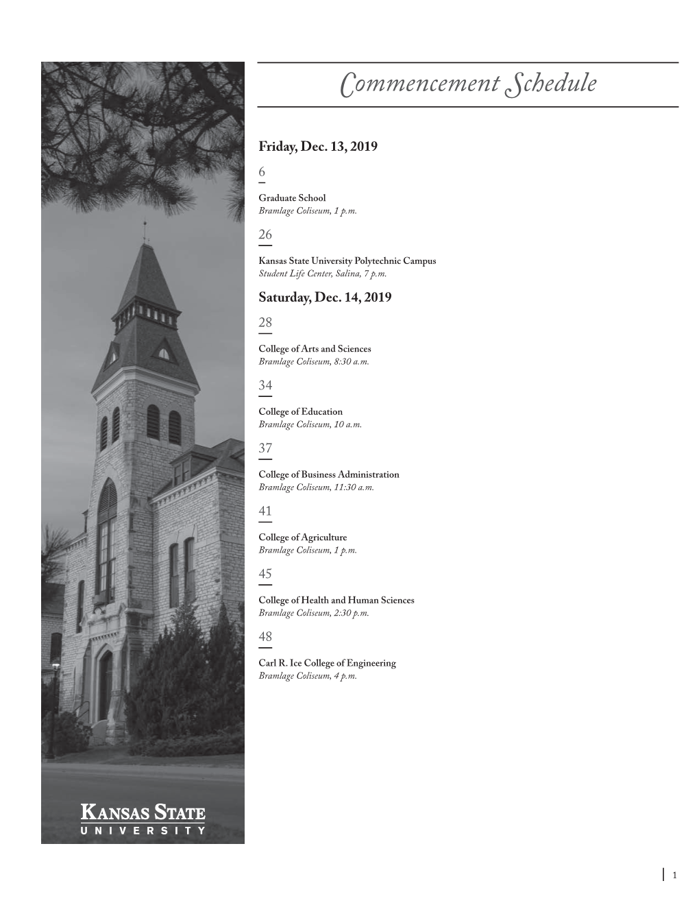 Fall 2019 Commencement Program (Pdf)