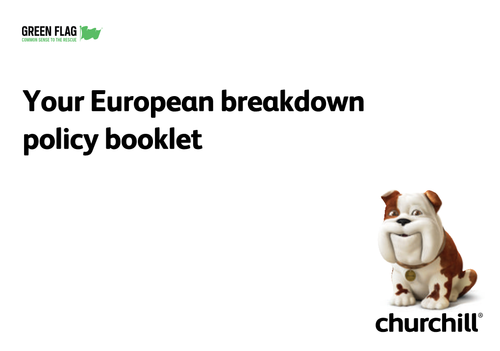 Your European Breakdown Policy Booklet