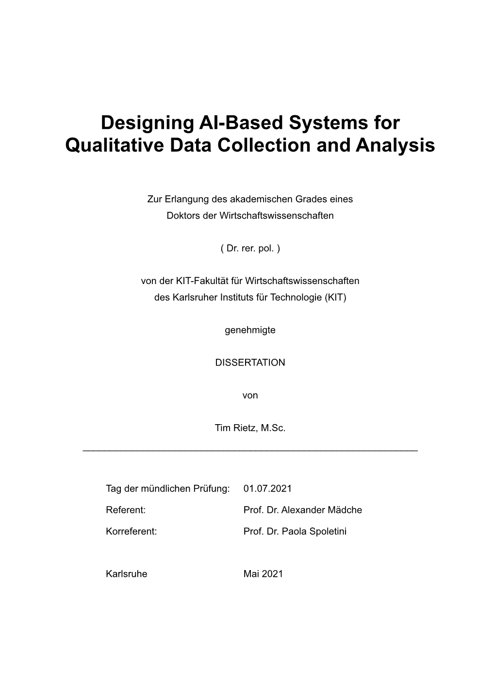 Designing AI-Based Systems for Qualitative Data Collection and Analysis