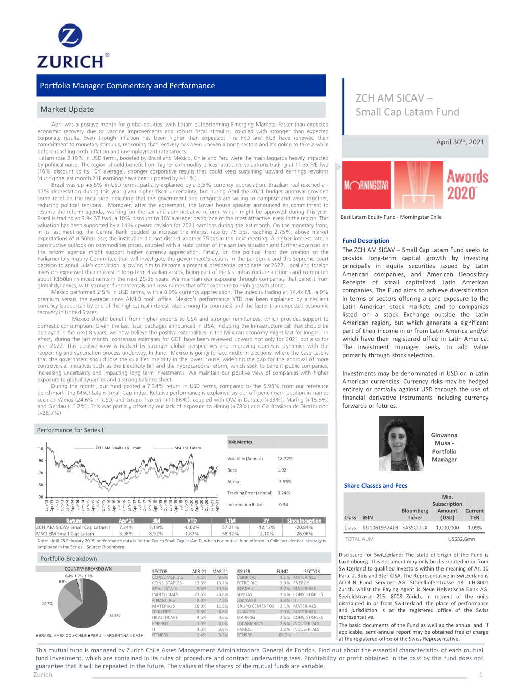 ZCH AM SICAV – Small Cap Latam Fund