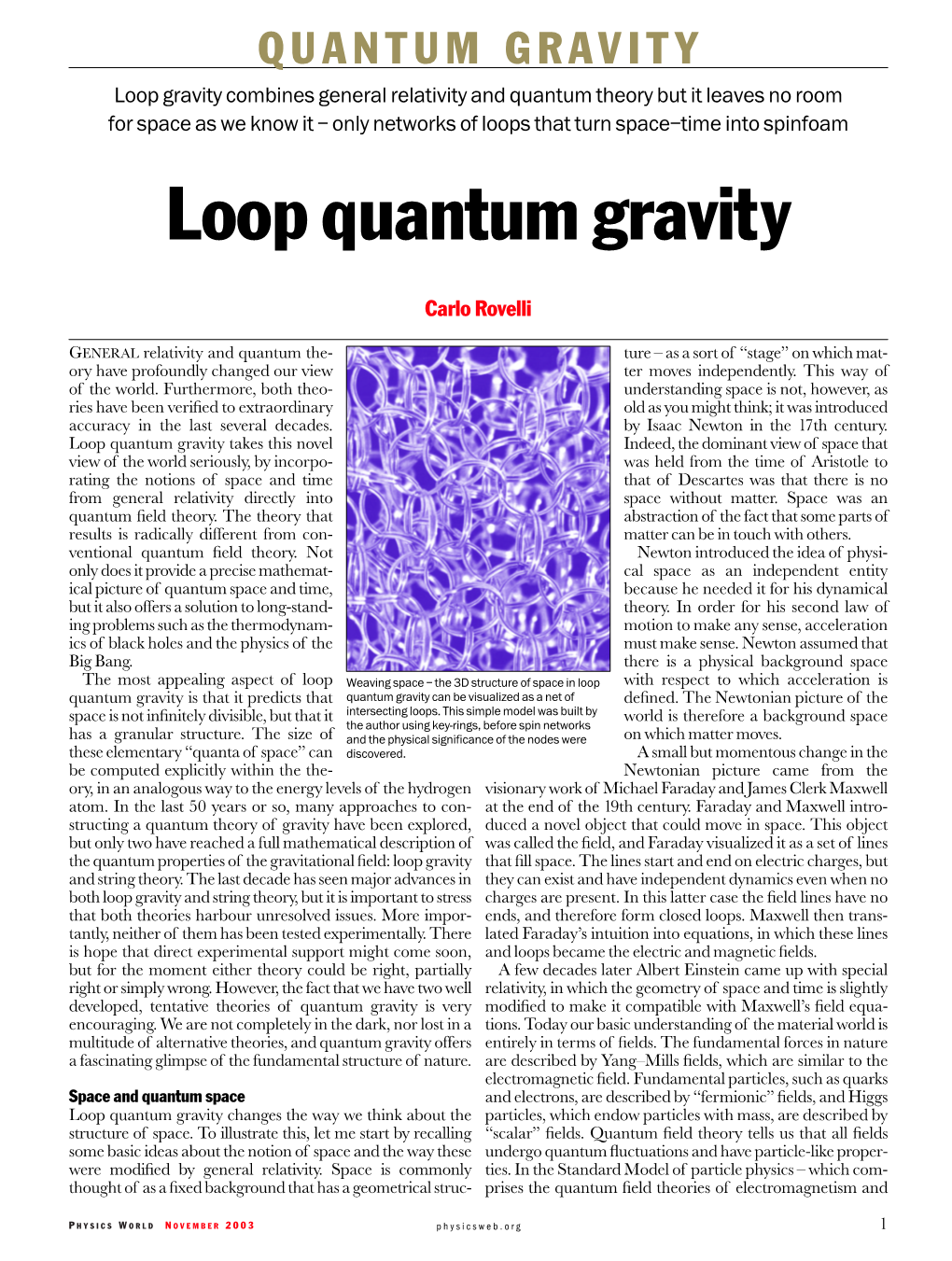 Loop Quantum Gravity