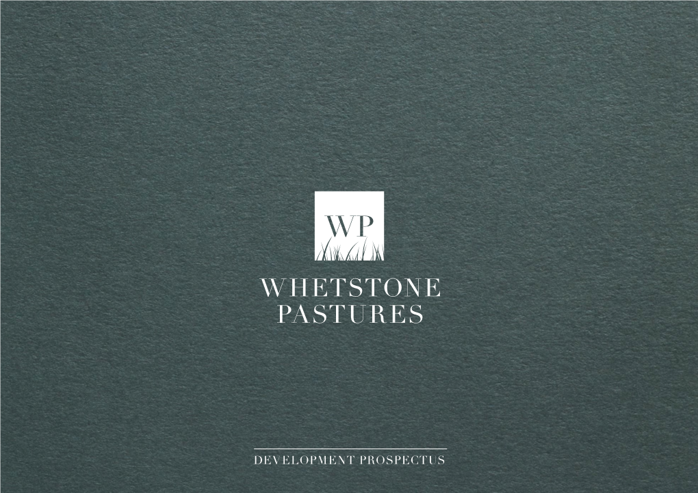 Whetstone Pastures 2 3 Whetstone Pastures Executive Summary
