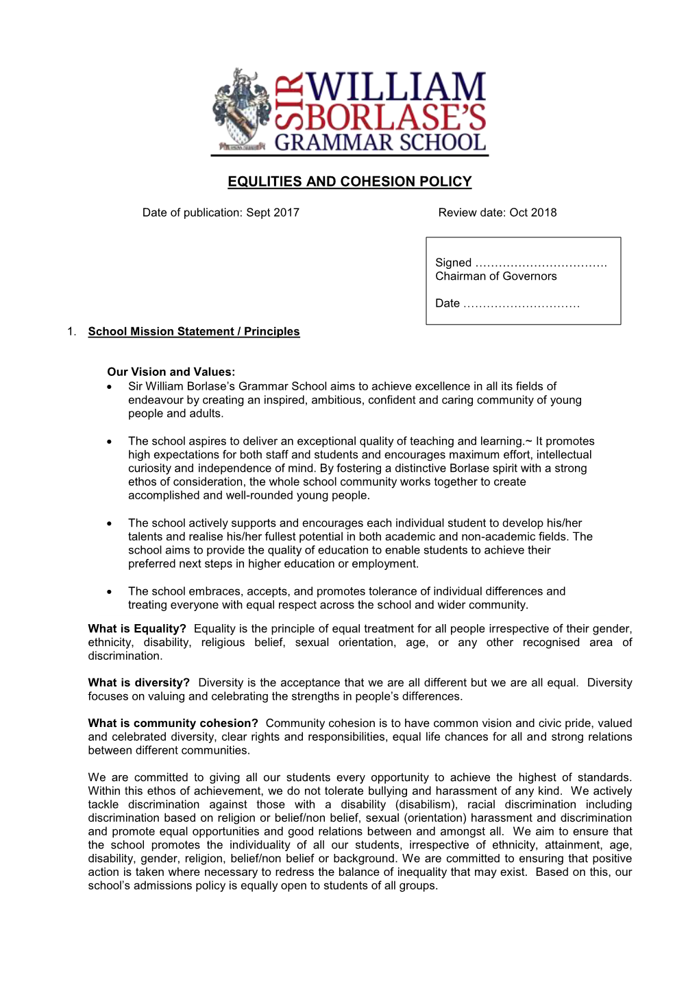 Equalities-And-Cohesion-Policy-Sept