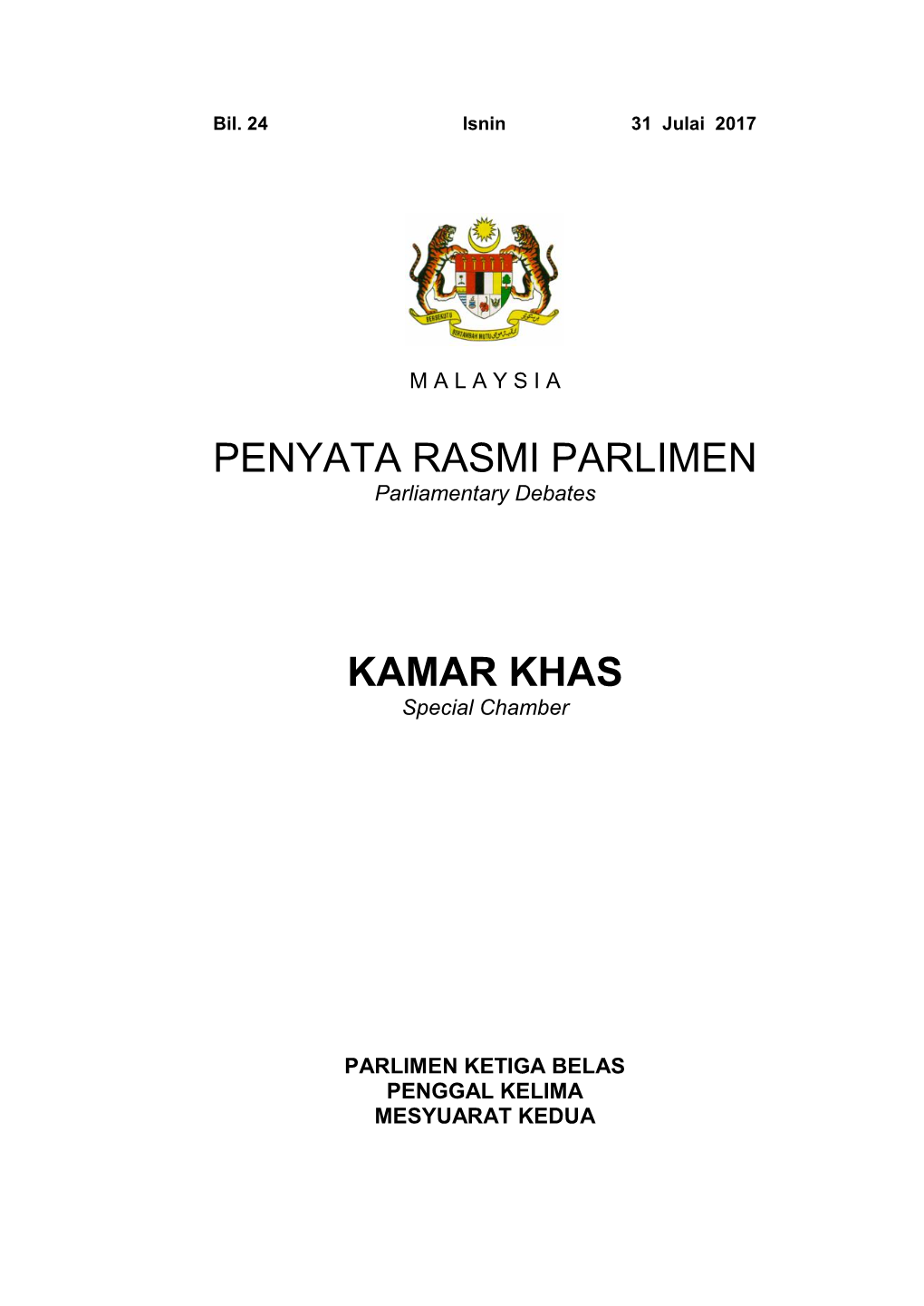 Penyata Rasmi Parlimen Kamar Khas