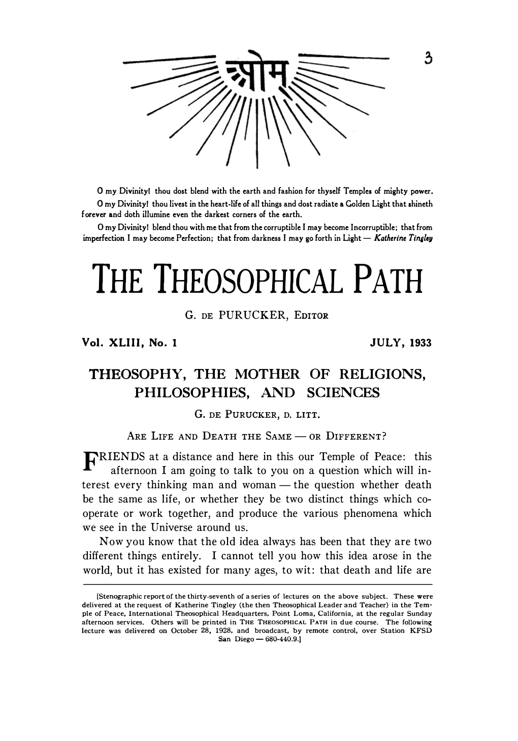 The Theosophical Path