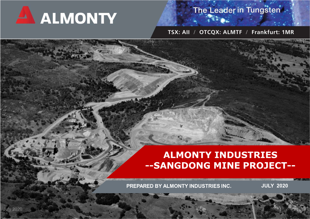 Almonty Industries --Sangdong Mine Project