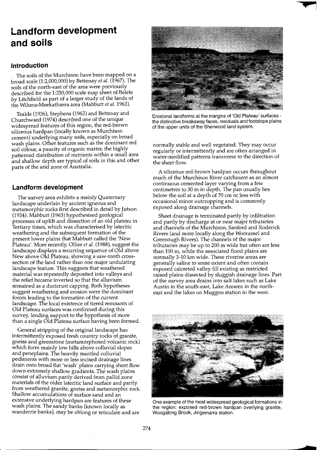 Landform Development and Soils