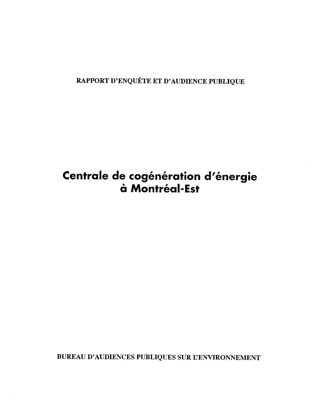 Centrale De Cogénération D'énergie À Montréal-Est