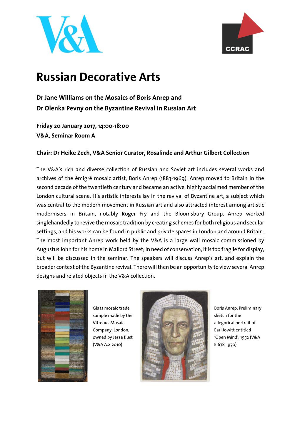 VA Russian Decorative Arts 20 January 2017
