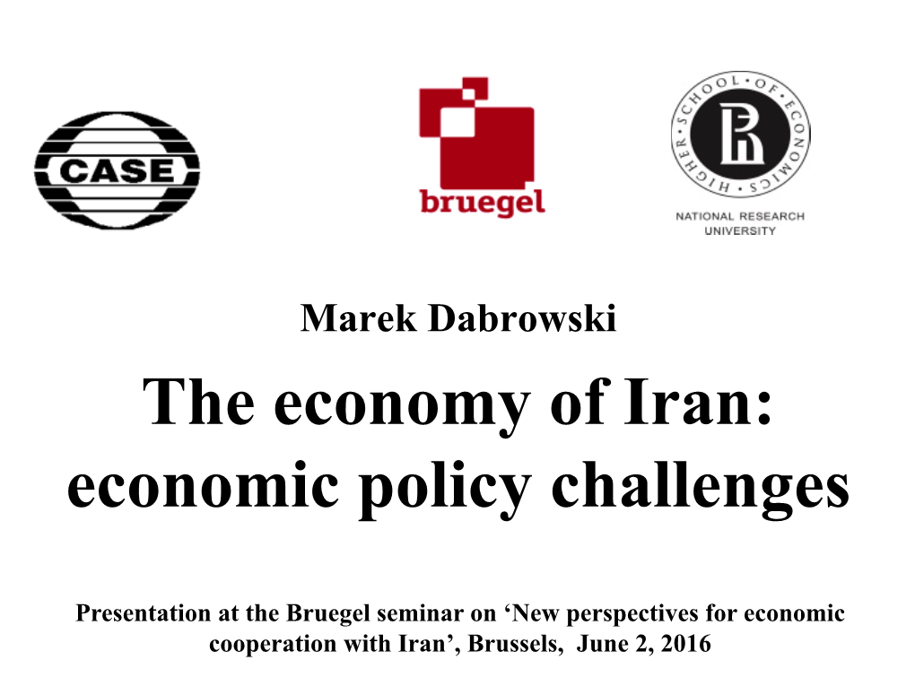 The Economy of Iran: Economic Policy Challenges