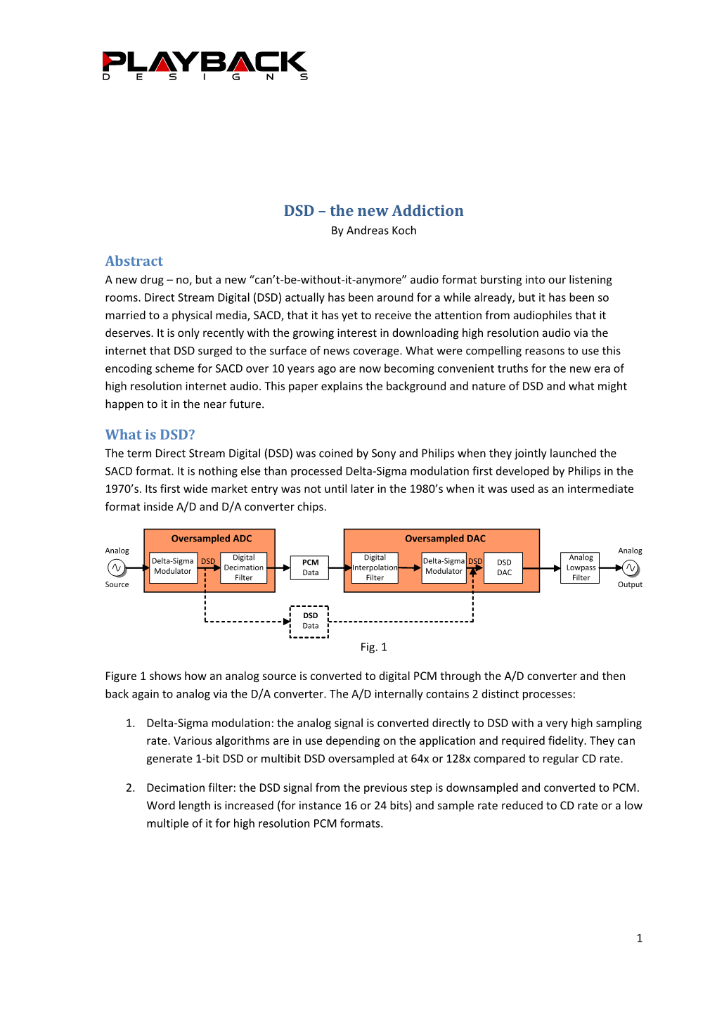 DSD – the New Addiction by Andreas Koch