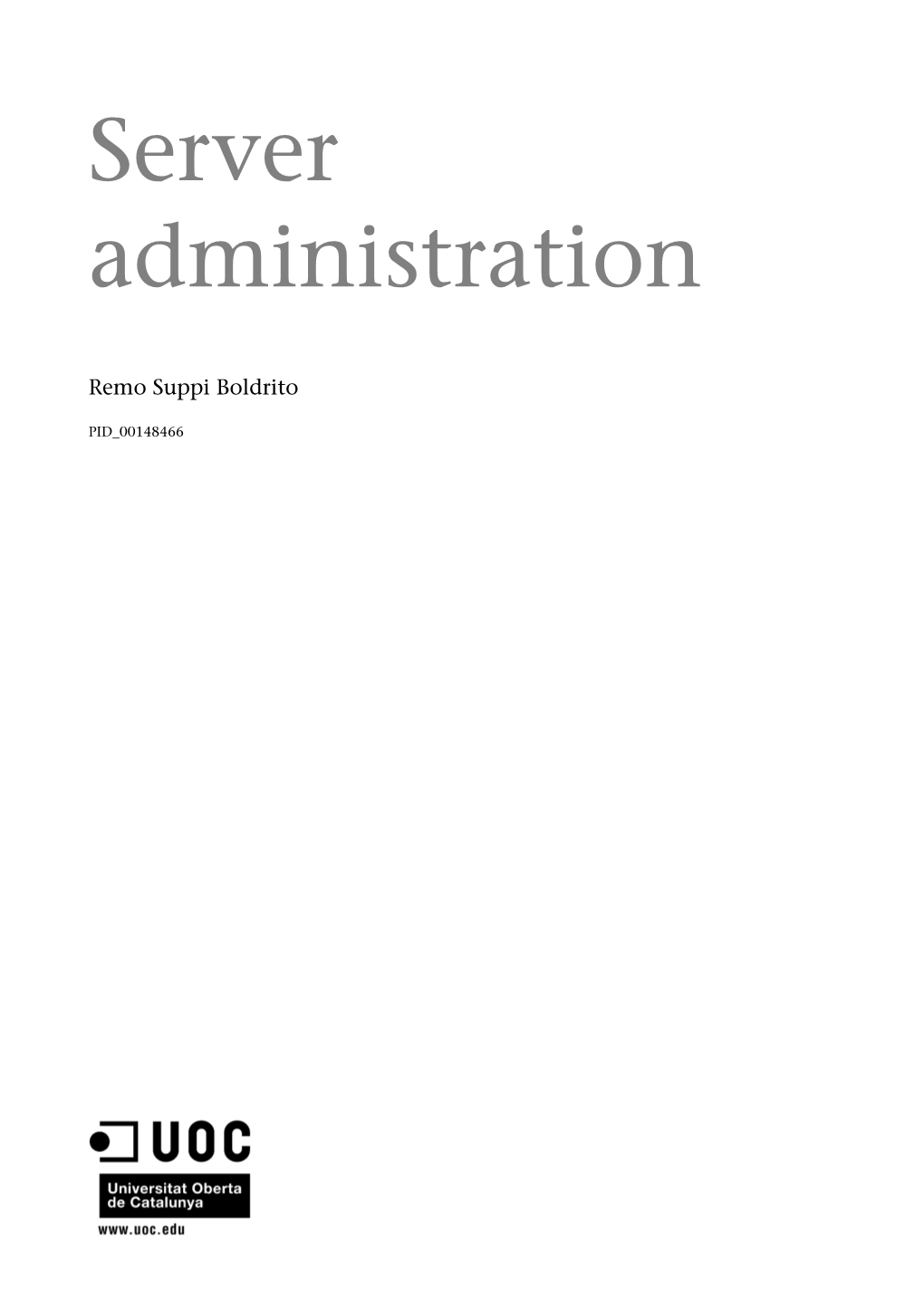 Server Administration