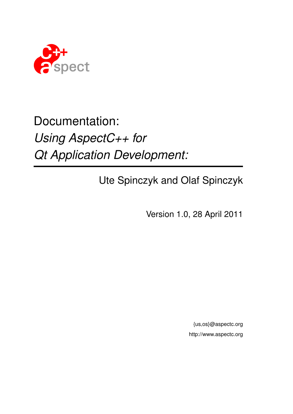 Documentation: Using Aspectc++ for Qt Application Development