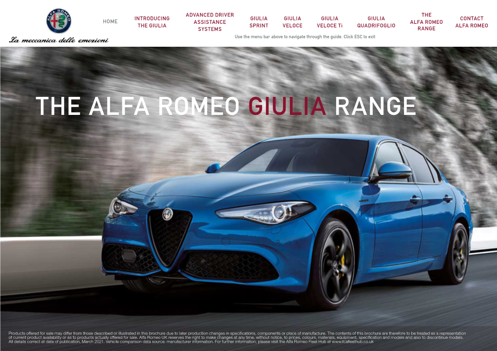 The Alfa Romeo Giulia Range