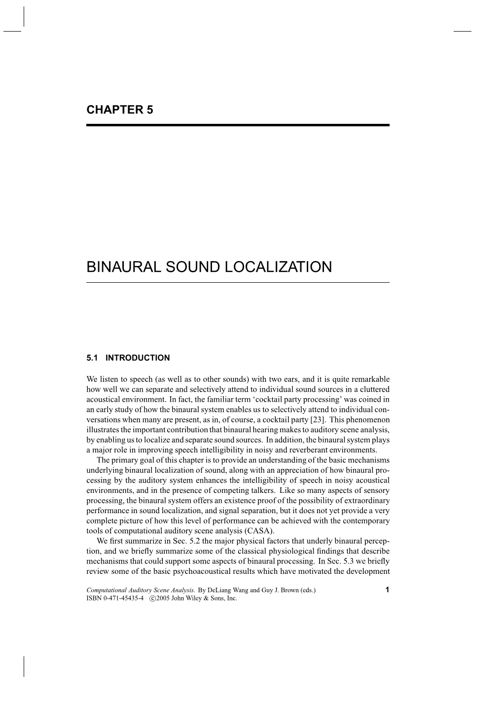 Binaural Sound Localization