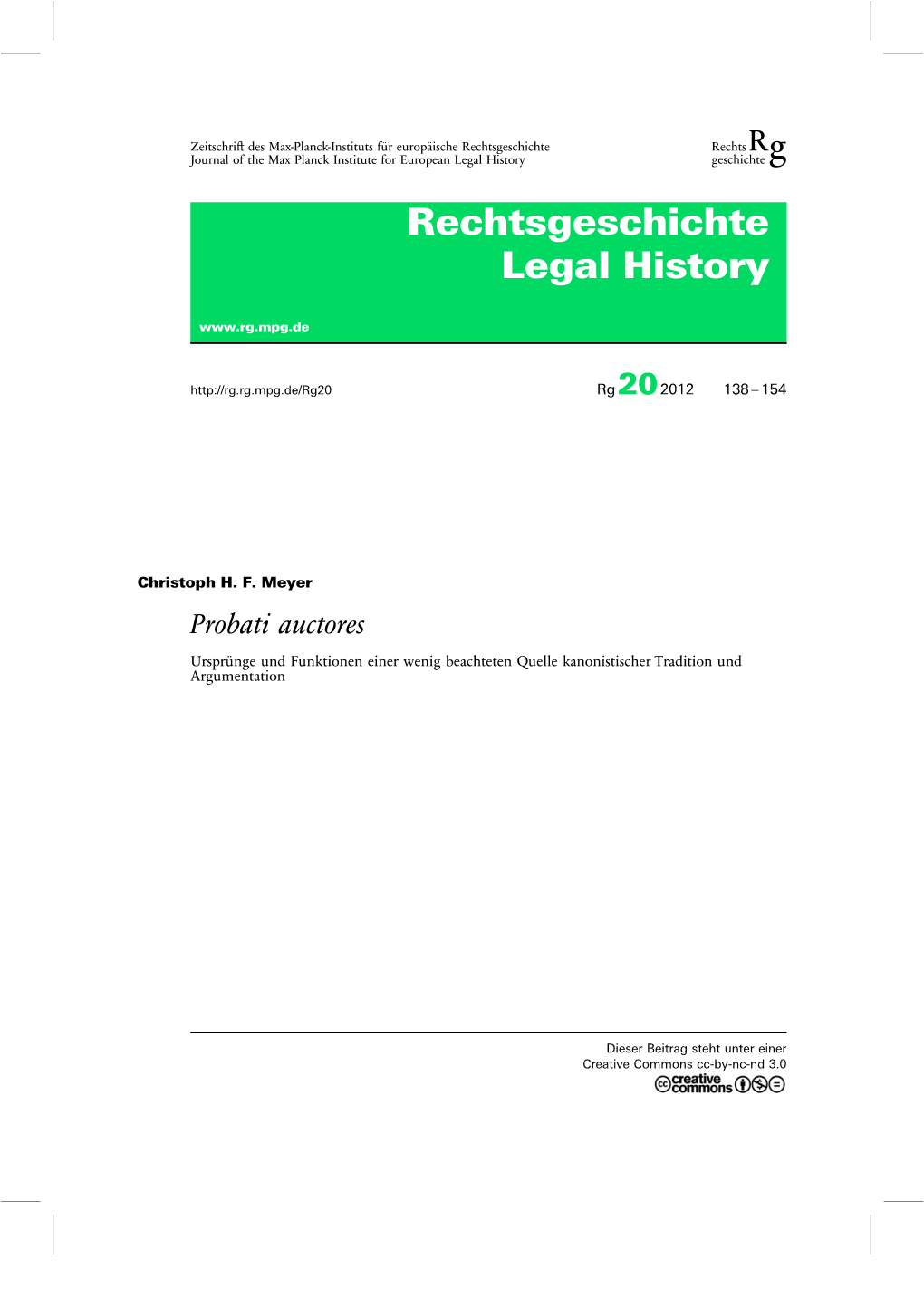 Probati Auctores Ursprünge Und Funktionen Einer Wenig Beachteten Quelle Kanonistischer Tradition Und Argumentation