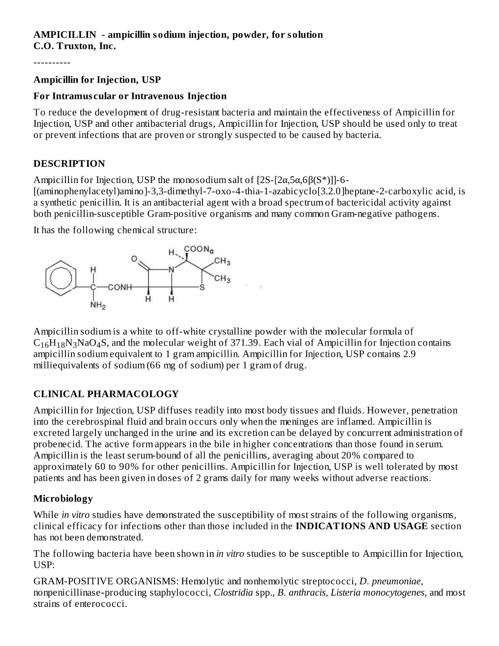 Ampicillin for Injection