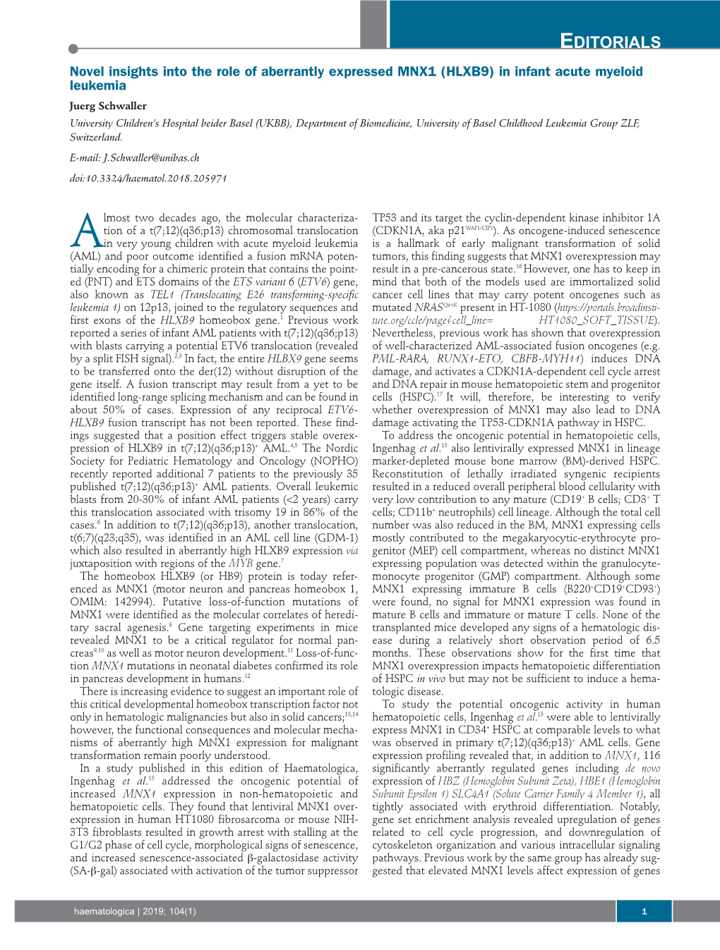 (HLXB9) in Infant Acute Myeloid Leukemia