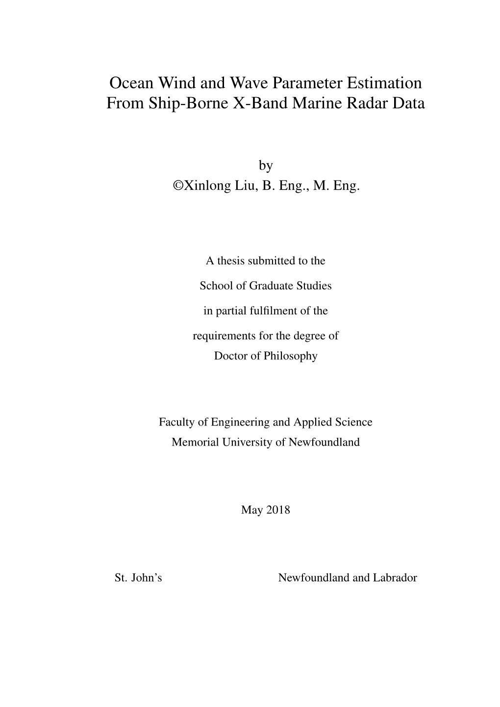 Ocean Wind and Wave Parameter Estimation from Ship-Borne X-Band Marine Radar Data