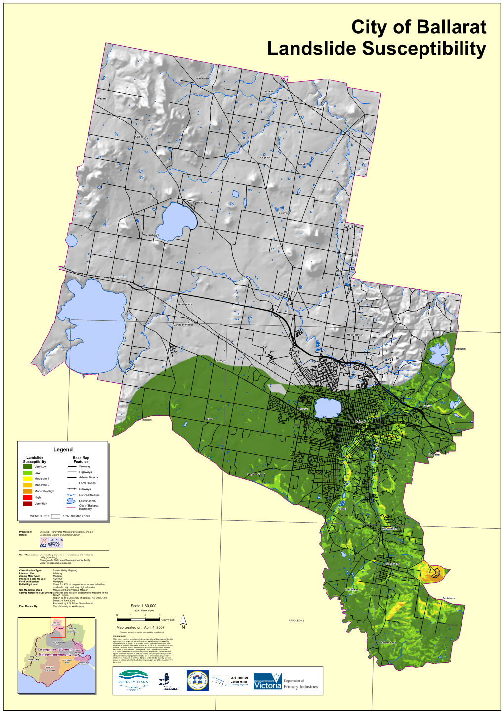 City of Ballarat Landslide Susceptibility