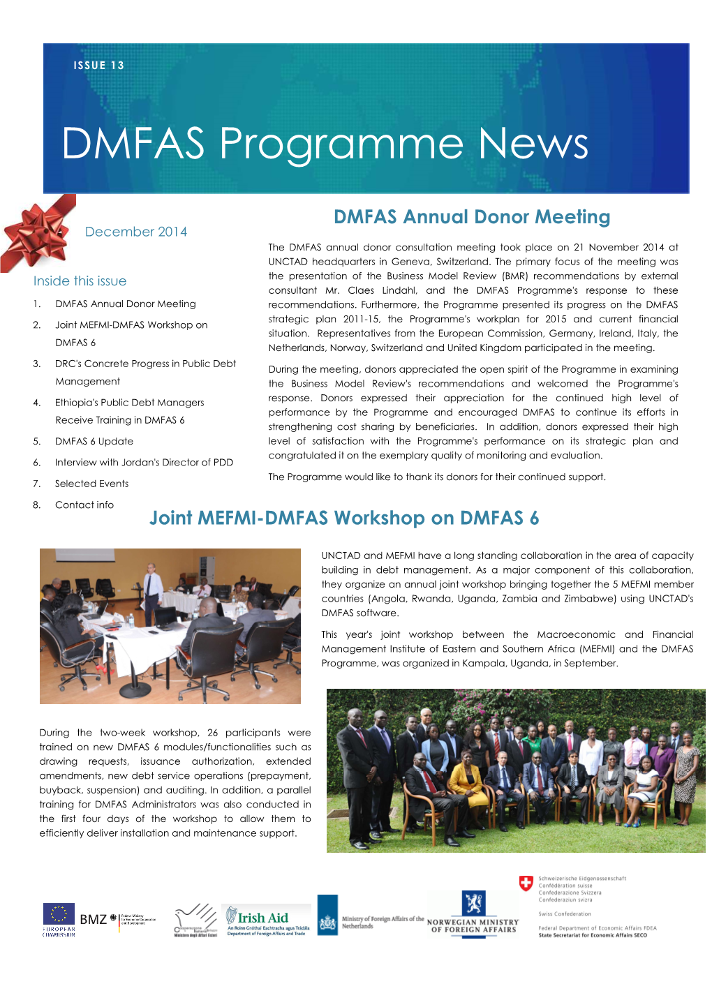 DMFAS Programme News