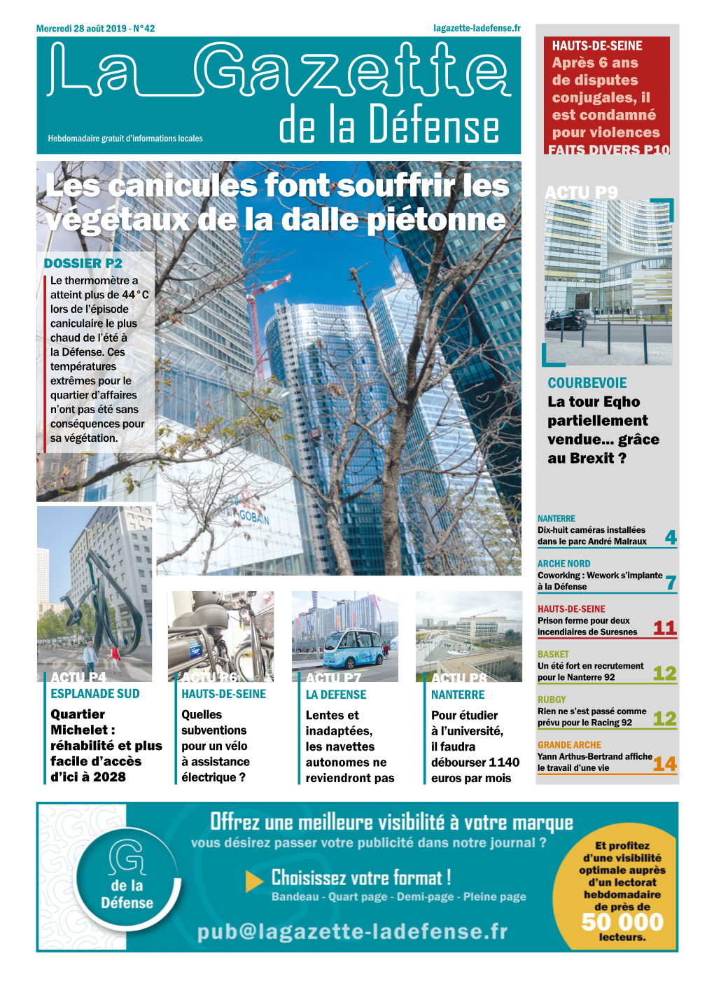 LA GAZETTE DE LA DÉFENSE Ration Du Soleil Au Pied Des Tours Vi- Plusieurs Mesures De Précaution