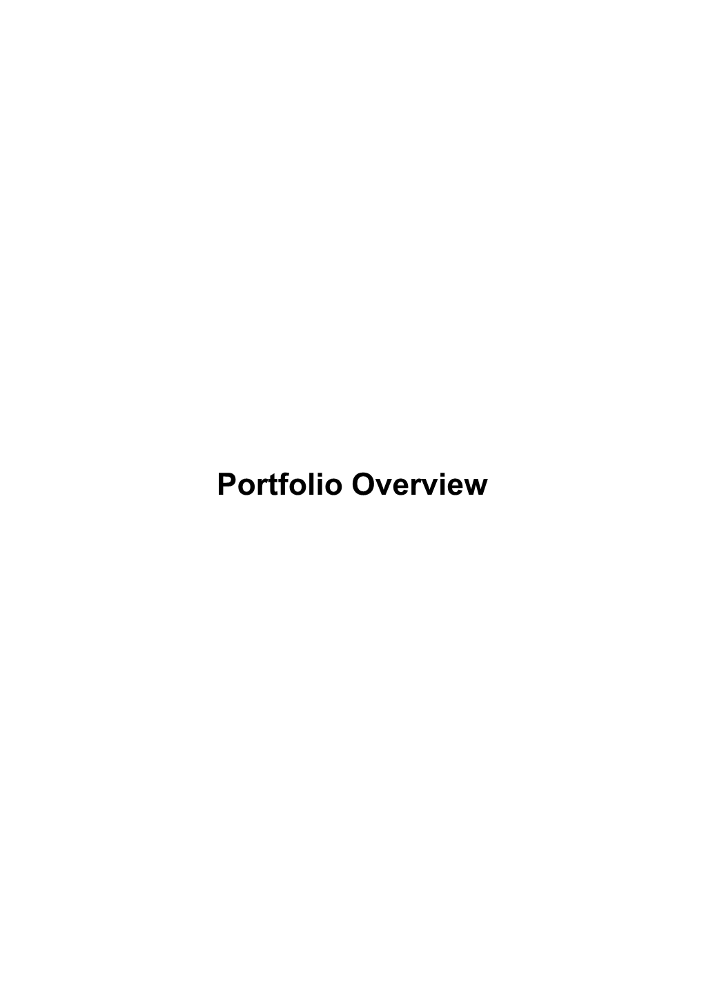 Portfolio Overview